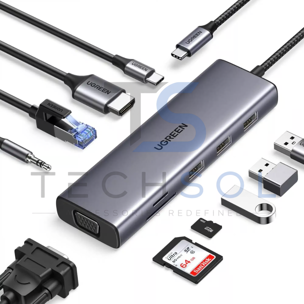 UGreen CM498 10-in-1 USB-C Multiport Hub | UGreen 15601 | Tech Sol