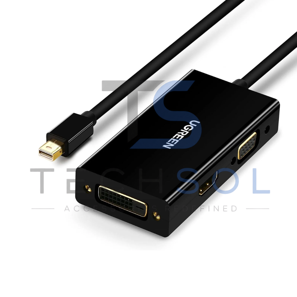 UGreen 20418 Mini DisplayPort to HDMI, VGA & DVI 3-in-1 Converter | Tech Sol